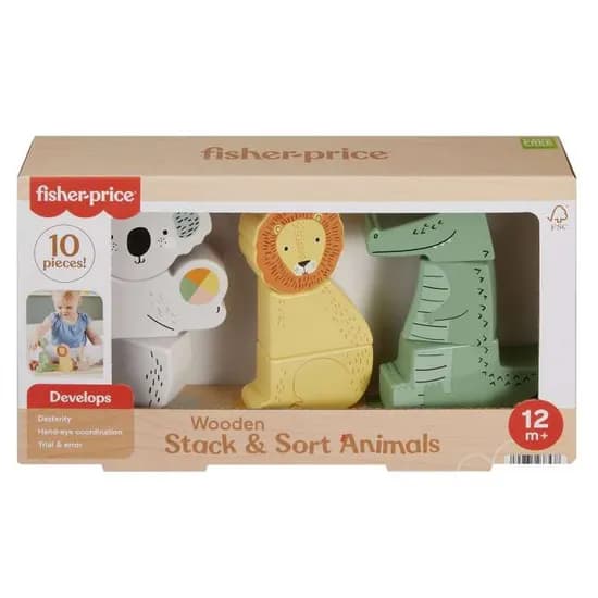 Jogo Didático Fisher Price de Empilhar e Classificar Animais image