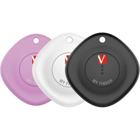 Kit Localizador Verbatim MY Finder 32132 Bluetooth - Preto/Branco/Roxo 3 Peças image