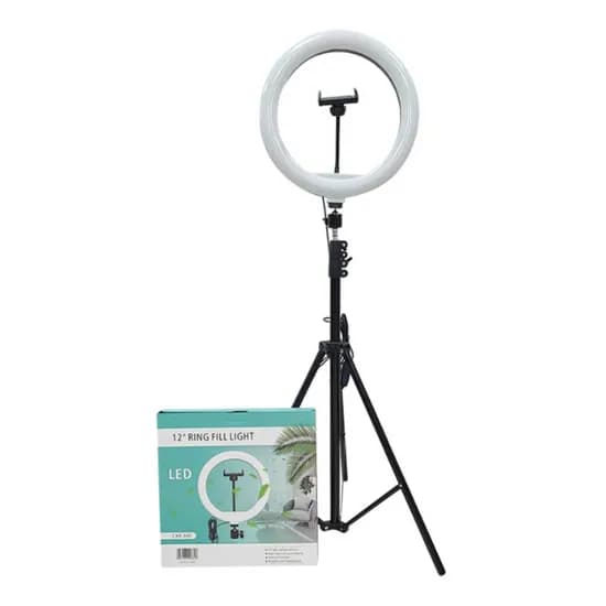Lâmpada Anel de Luz LED 32 cm com Suporte para Celular + Tripé Grande Regulável image