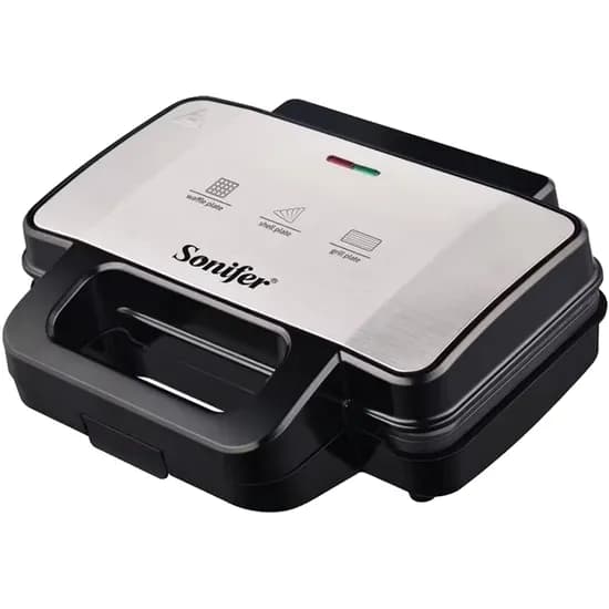 Sanduicheira Sonifer SF-6166 - 3 Em 1 - 1000W - 220V 50/60Hz - Preto e Inox image