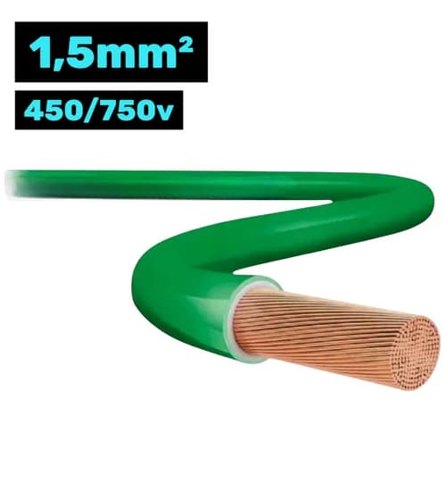 Cabo Flexível CH 450/750V 1.5MM 100M Verde image