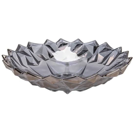 Fruteira Decorativa de Vidro Cinza 32X8,5CM image