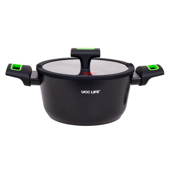 Panela Antiaderente para Indução Ucc Life, 28 CM, Preta image