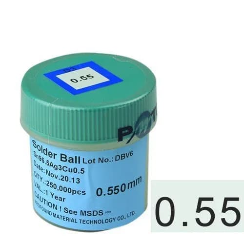 Bolinha de Solda BGA 0.55MM 250G Lead Free image