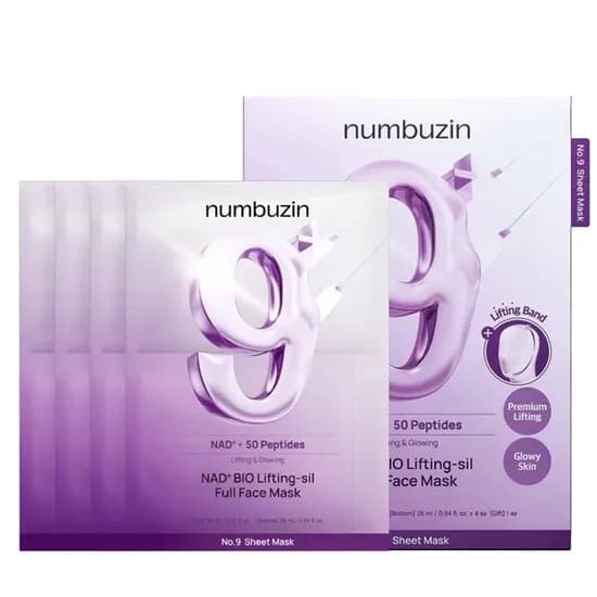 Máscara Facial Numbuzin No.9 Nad Bio Lifting-Sil Peça Completa - 4 Unidades image