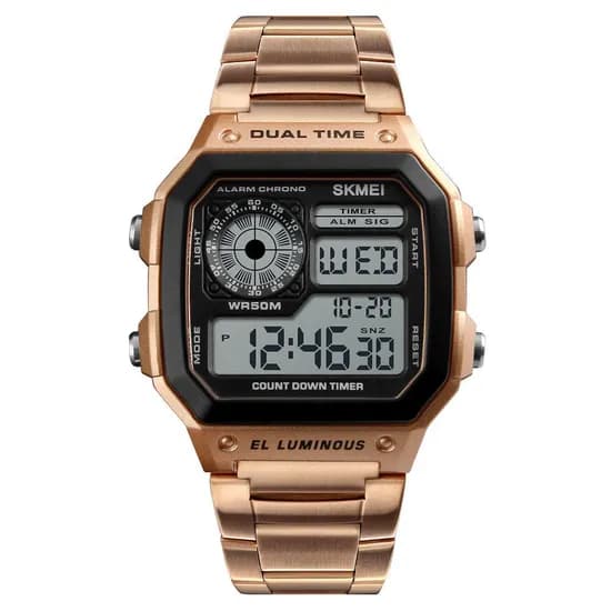 Relógio Masculino Digital Skmei 1335 RS Rosa - Tela LED, Resistente à Água image