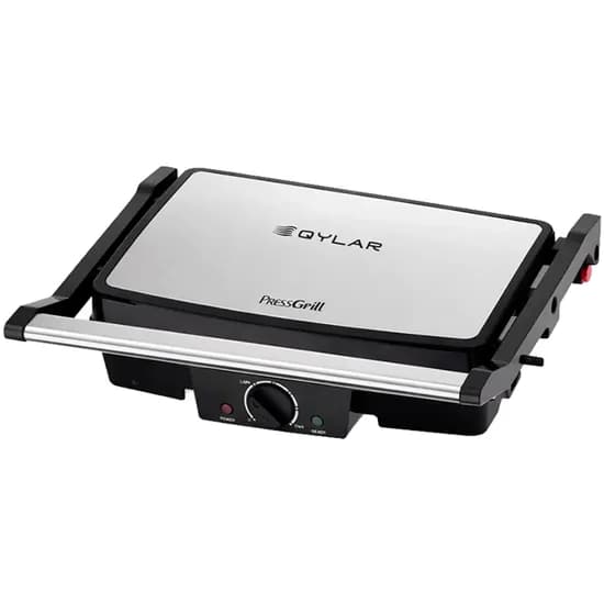 Churrasqueira Elétrica Qylar Press Grill QY-1607 1500W 220V - Preto/Inox image