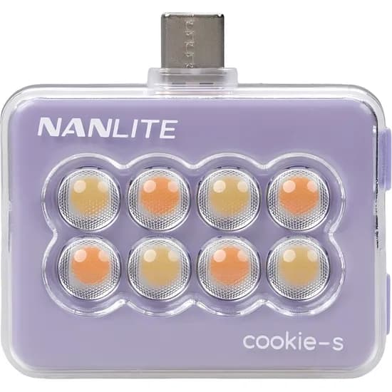Minilâmpada LED Quadrada Nanlite Cookie Dupla Face USB-C - Lavanda image