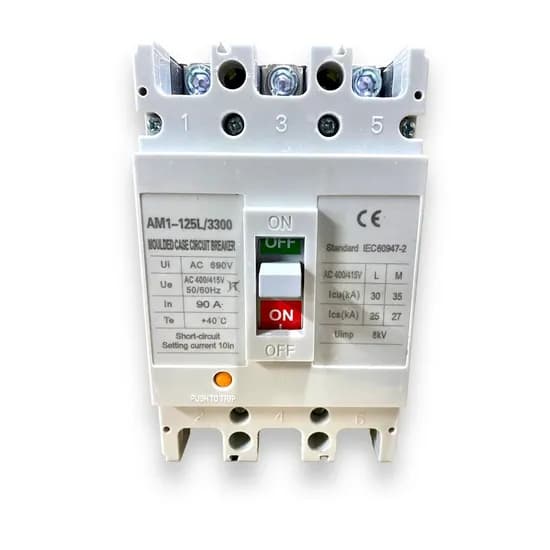Disjuntor Interruptor Trifásico 3 Polos 90A 50/60Hz (Curva C) image
