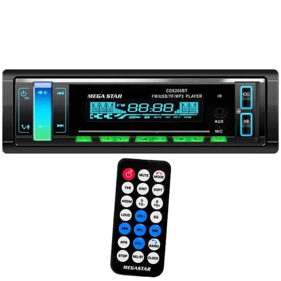 Rádio Toca CD Megastar CDX260BT 4 de 65 Watts com Bluetooth/USB/Rádio FM - Preto image
