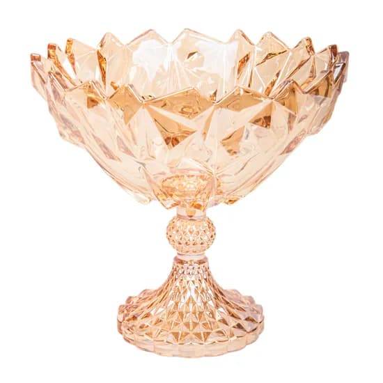 Fruteira Decorativa de Vidro 23,5x22,5cm - Dourada image