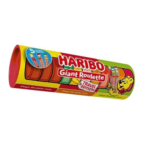 Tubo de Bala de Gelatina Alemã Haripo Travel Giant Roulette 225G image