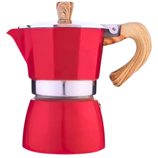 Cafeteira Italiana de Alumínio 6 Xícaras 300ml Vermelha image