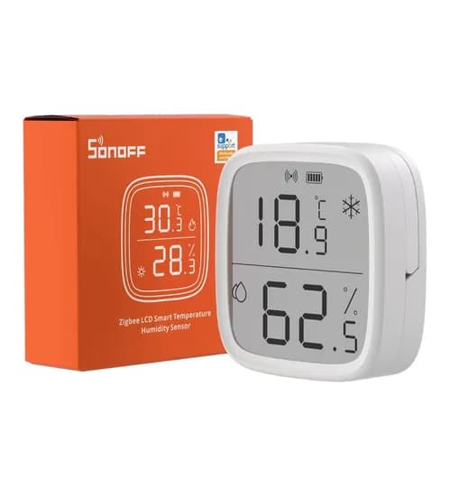 Sensor de Temperatura e Umidade Zigbee LCD Sonoff SNZB-02D image