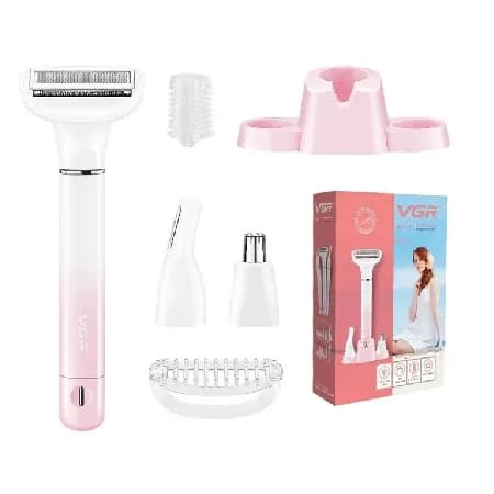 Depilador Elétrico VGR V-611 5W Recarregável Branco com Rosa image