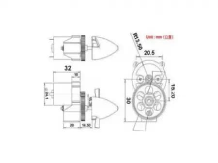 Motorredutor Vermelho AM-EPS1/A 150 s/Mot. 3,75:1 image