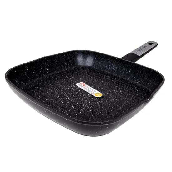 Grelha Quadrada Frigideira Ucc Life 28 CM Revestimento de Granito Preto image