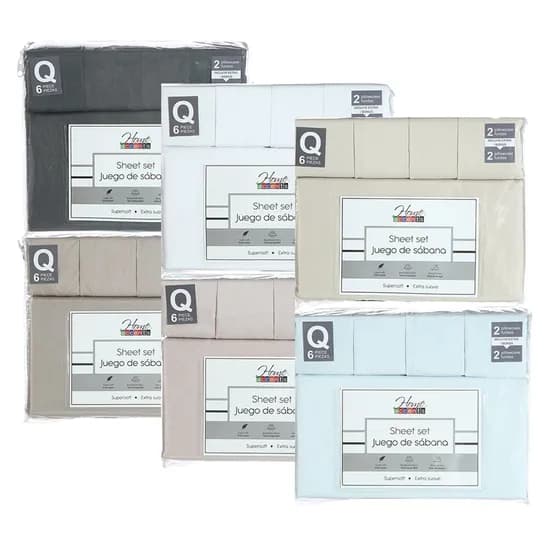 Jogo de Lençol Home Accents Twin Microfibra 6 Peças Sortido image