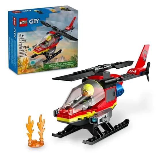 Helicóptero de Resgate do Corpo de Bombeiros Lego City 60411 85 Peças image
