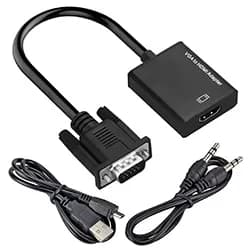 Cabo Adaptador Conversor VGA Macho para HDMI Fêmea com Áudio HLD image