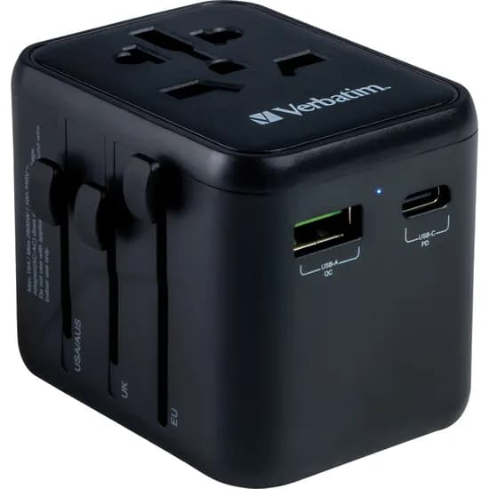 Adaptador Universal de Tomada Verbatim UTA-02 20 W - Preto (49544) image