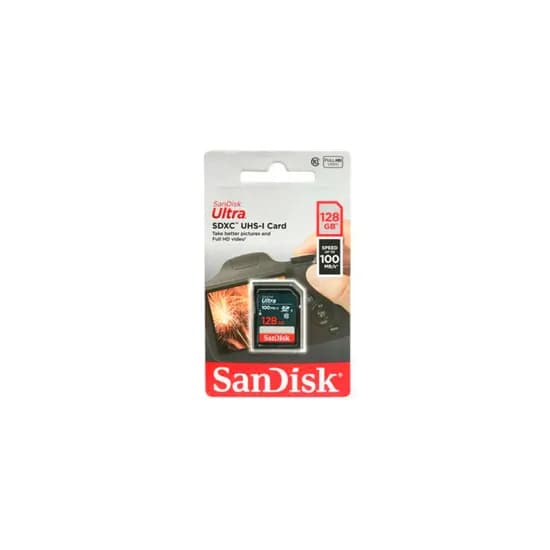 Cartão de Memória Sandisk Ultra SDXC 128GB 100MB/s Classe 10 - SDSDUNR-128G-GN3IN image