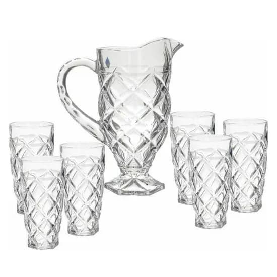 Jogo de Jarra de Vidro 1.300ml com 6 Copos de 300ml image