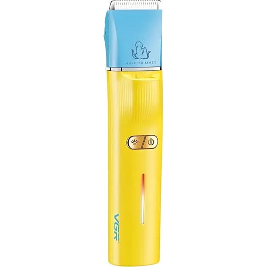 Cortador de Pelo para Animais de Estimação VGR V-219 3 Em 1 Recarregável - Amarelo/Azul Claro image