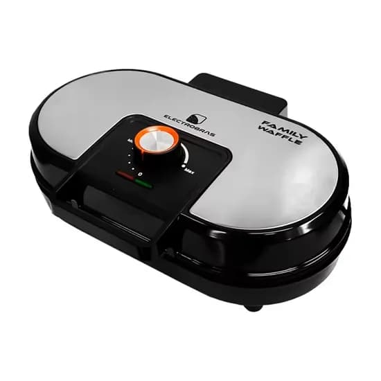 Wafleira Electrobras Family Waffle EBWF-02 - 1200W - 220V 50/60Hz - Preto e Prata image