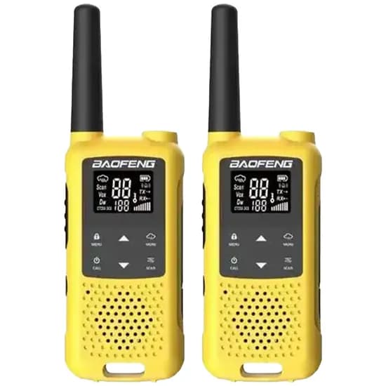 Walkie Talkie Baofeng T22 - 5 KM - 16 Canais - Kit 2 - Amarelo image