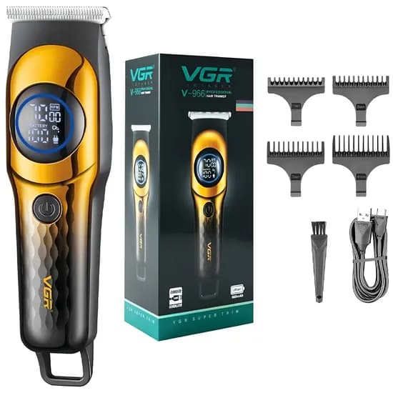Cortador de Cabelo VGR V-966 Recarregável - Dourado/Preto image