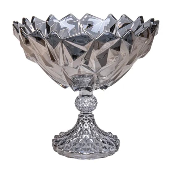 Frutieira Decorativa de Vidro 23.5X22.5CM - Cinza image