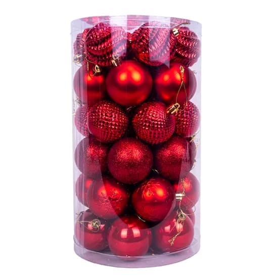 Bola de Natal com 41 Peças de 6 CM Vermelho image