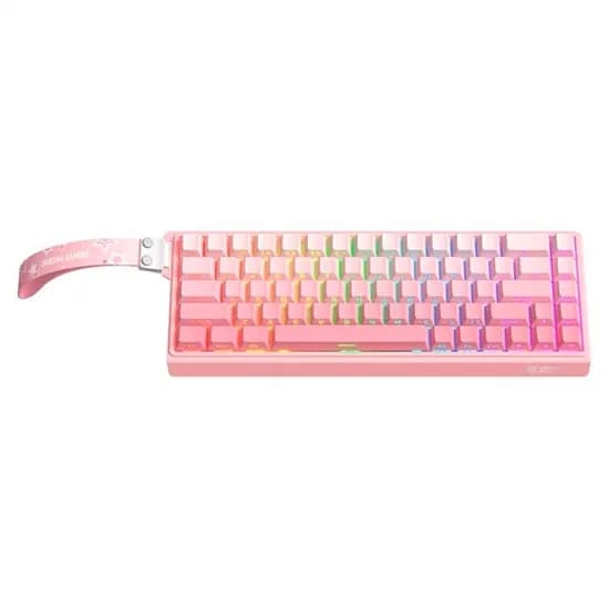 Teclado Onikuma G69 com Cabo USB-C RGB Rosa image