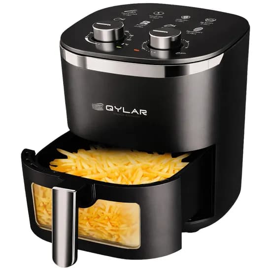 Fritadeira Elétrica Air Fryer Qylar Frylux QY-0612 - 1400W - 6L - 220V 50/60Hz - Preto image
