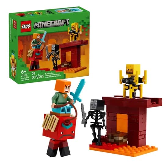 Jogo Lego Minecraft A Batalha da Lava Inferior 21266 99 Peças image