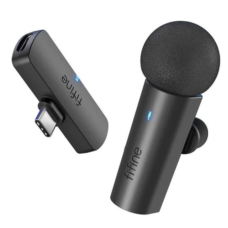 Microfone Sem Fio Fifine M6 - Modelo Preto para Gravação e Performances ao Vivo image