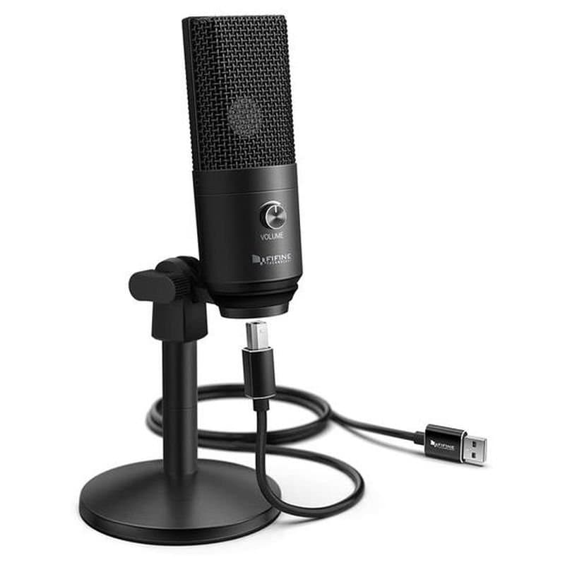 Microfone USB Fifine K670B - Preto com Alta Qualidade de Áudio image