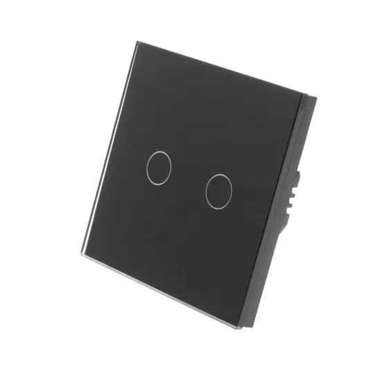 Interruptor Touch 2 Botões Preto (2GANG 1WAY) image